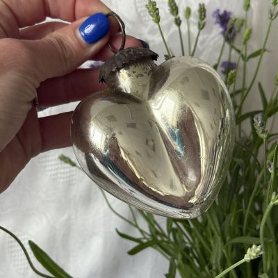 Елочная игрушка Зеркальная 8 см ручная работа