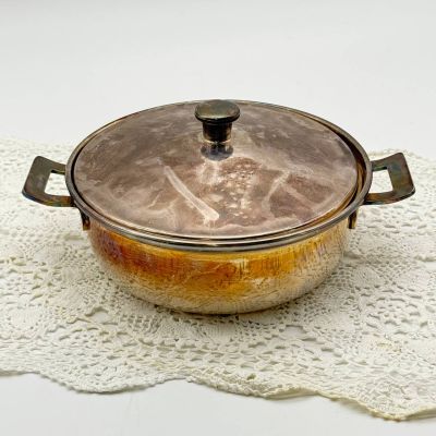 Террин с крышкой 1 л мельхиор