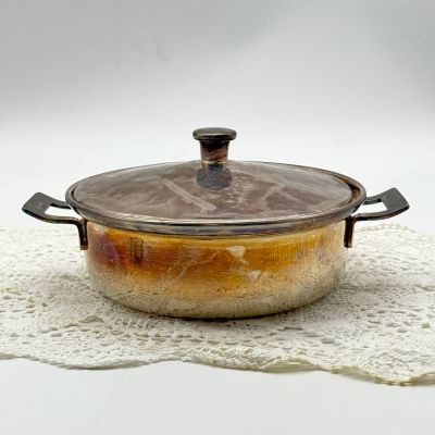 Террин с крышкой 1 л мельхиор