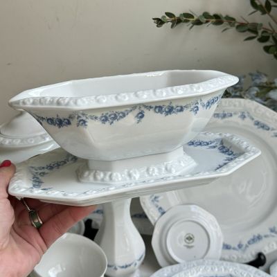 Соусник на блюде Rosenthal Classic Rose голубые розы 400 мл Германия