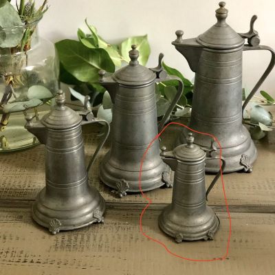 Кувшин с крышкой малый, олово