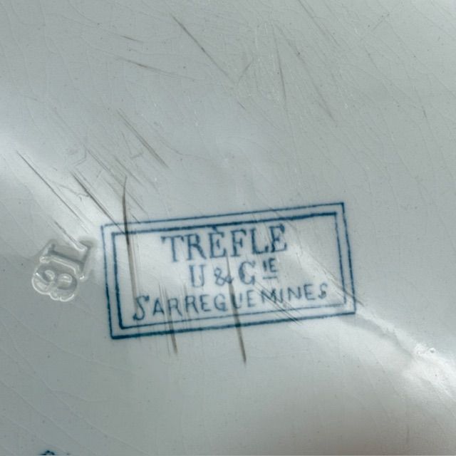 Тарелка Sarreguemines Trefle Модерн 24 см Франция