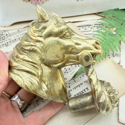 Дверной молоток Лошадь 15 см бронза