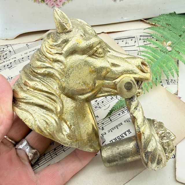 Дверной молоток Лошадь 15 см бронза