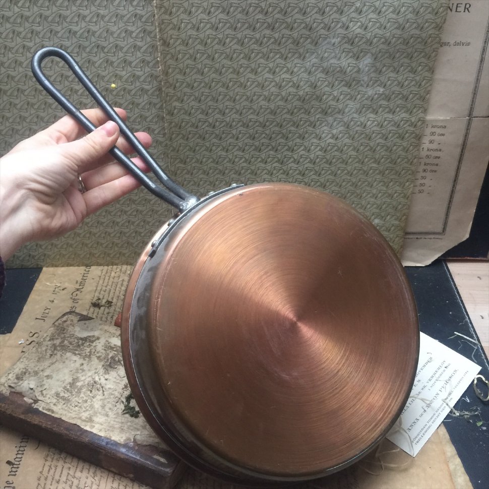 Сковорода без крышки медь