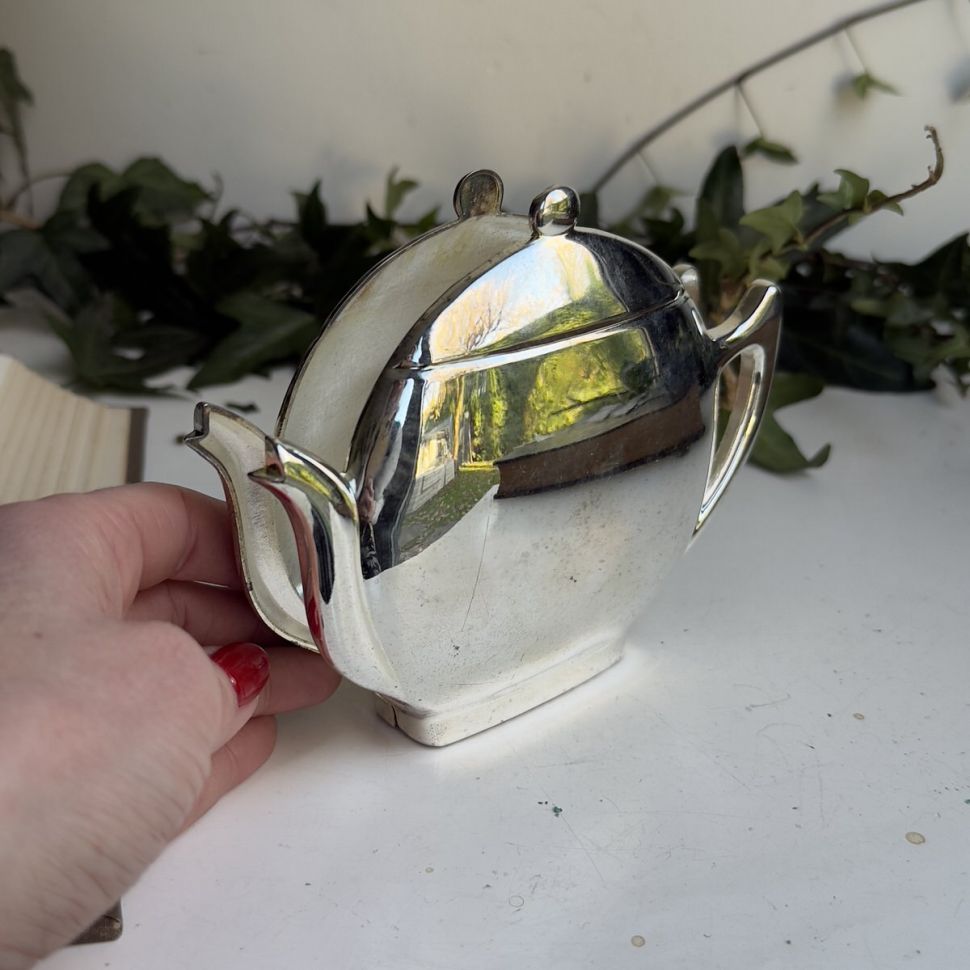 Салфетница Чайник 15 см серебрение 