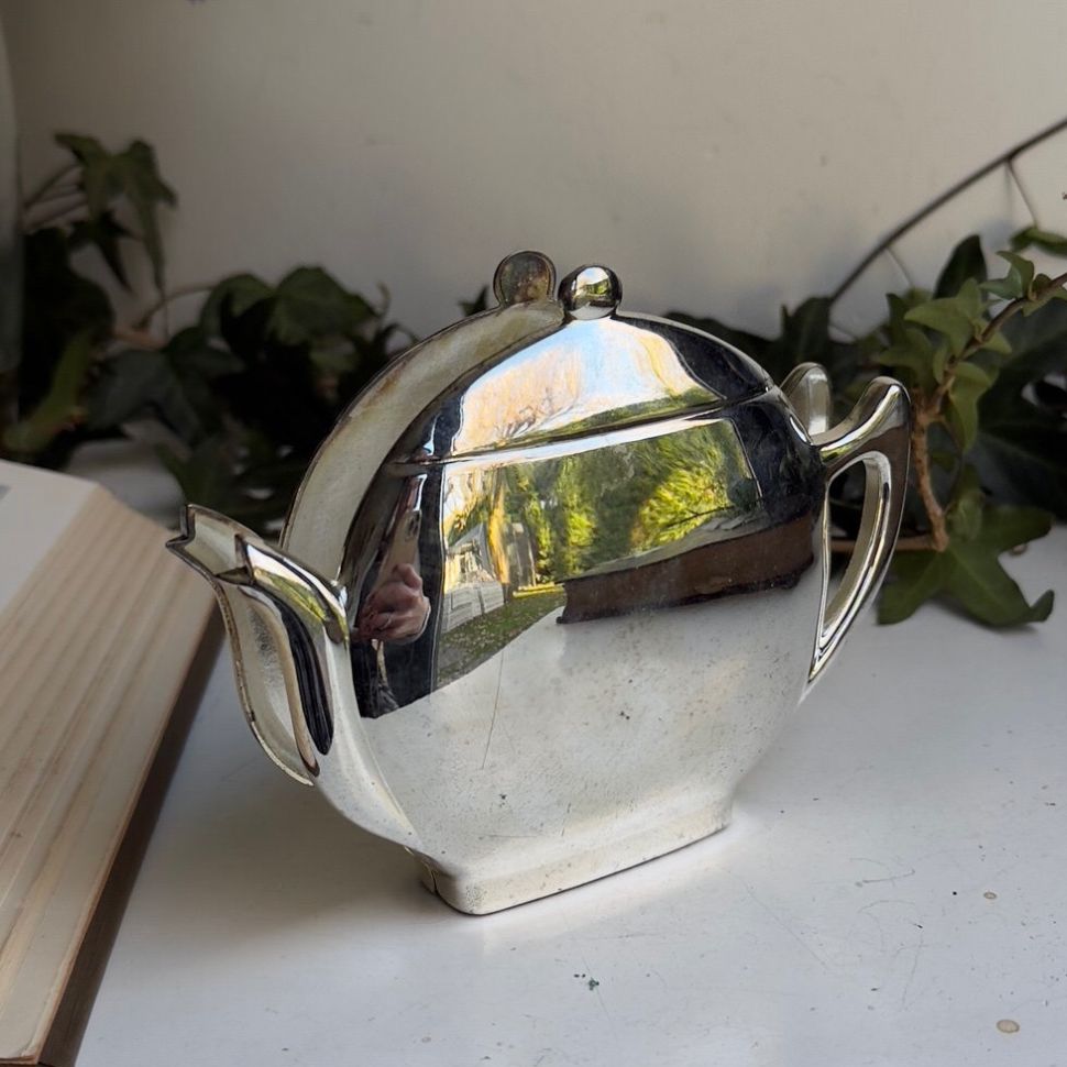 Салфетница Чайник 15 см серебрение 