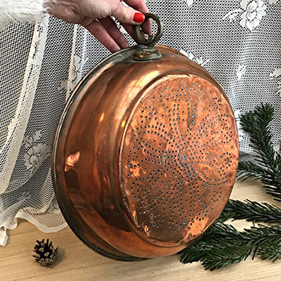 Дуршлаг медь большой 
