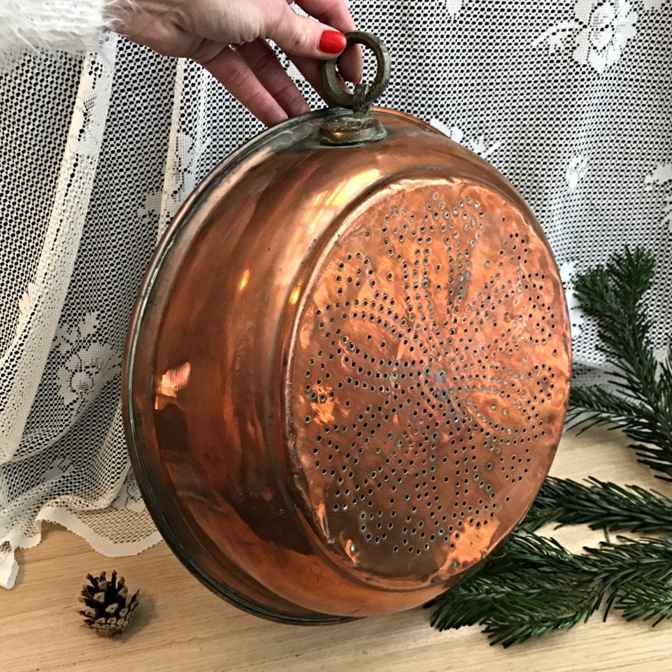 Дуршлаг медь большой 