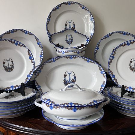 Тарелка Limoges WG et Cie конец XIX в 25 см фарфор Франция 1 категория      