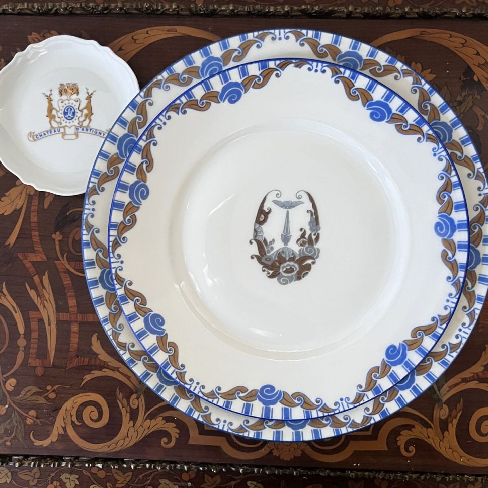 Тарелка Limoges WG et Cie конец XIX в 25 см фарфор Франция 1 категория      