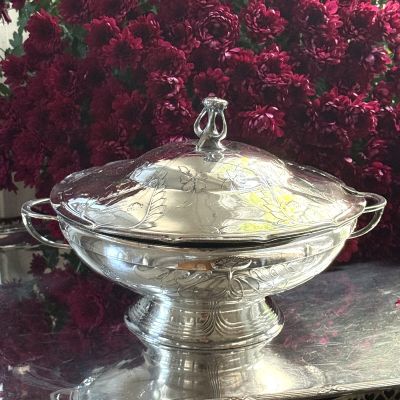 Террин супница легюмница Kayserzinn 1,2 л Германия 120 лет