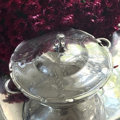 Террин супница легюмница Kayserzinn 1,2 л Германия 120 лет