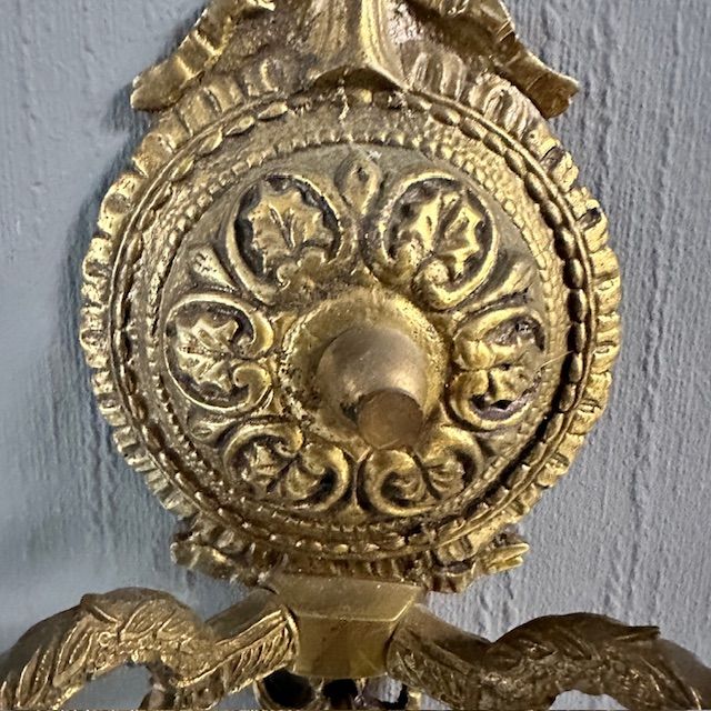 Бра настенное на 2 лампы 28 см бронза Франция