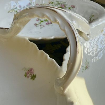 Менажница с ручкой Limoges 32 см Франция начало 20 века