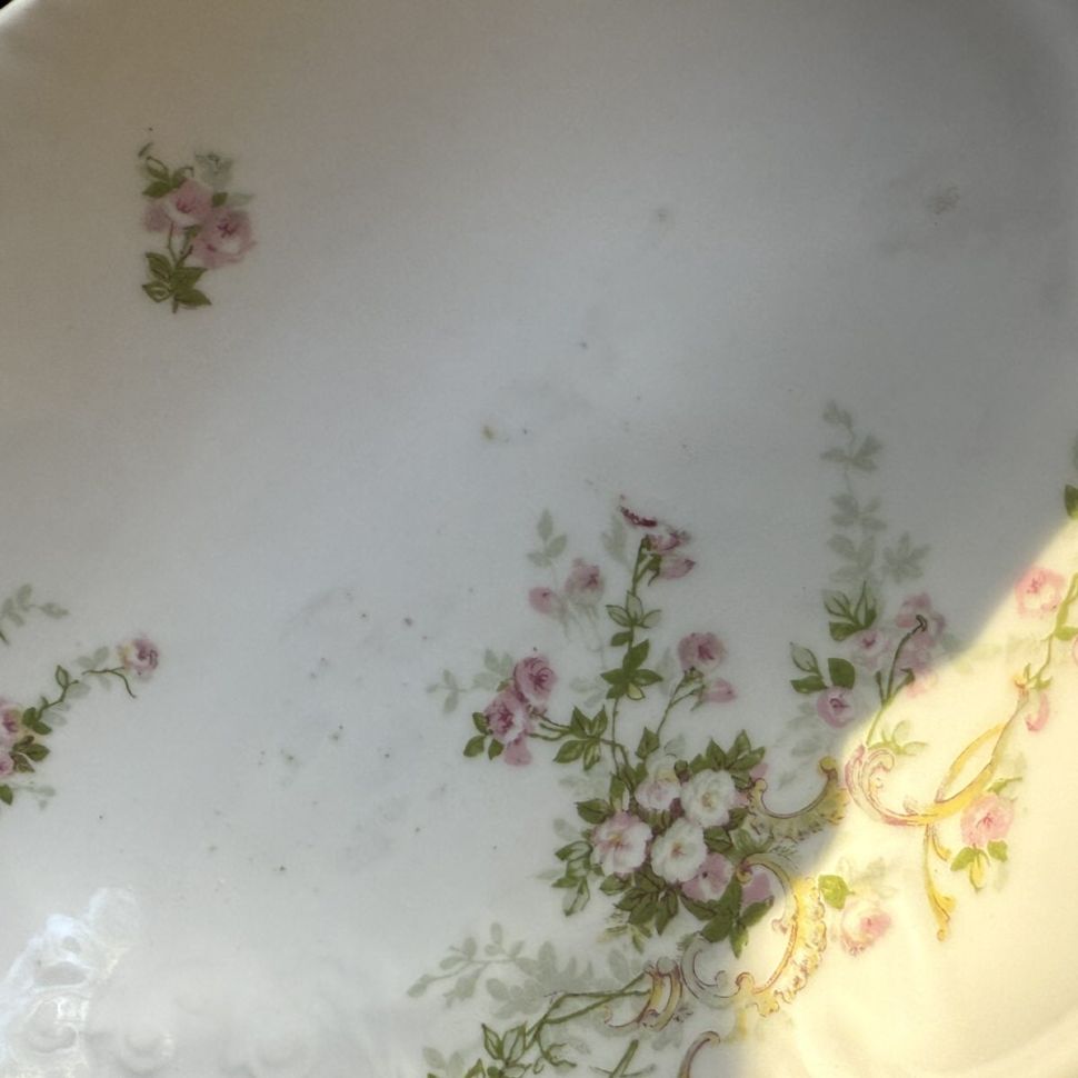 Менажница с ручкой Limoges 32 см Франция начало 20 века