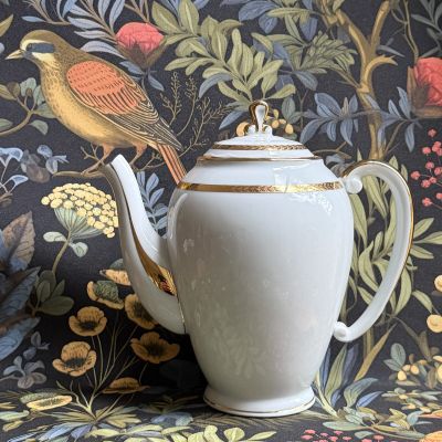Чайник кофейник Золотая кайма 24 см фарфор Франция 
