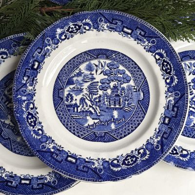 Тарелка Manufacture Imperiale et Royale de Nimy Willow 26 см Бельгия