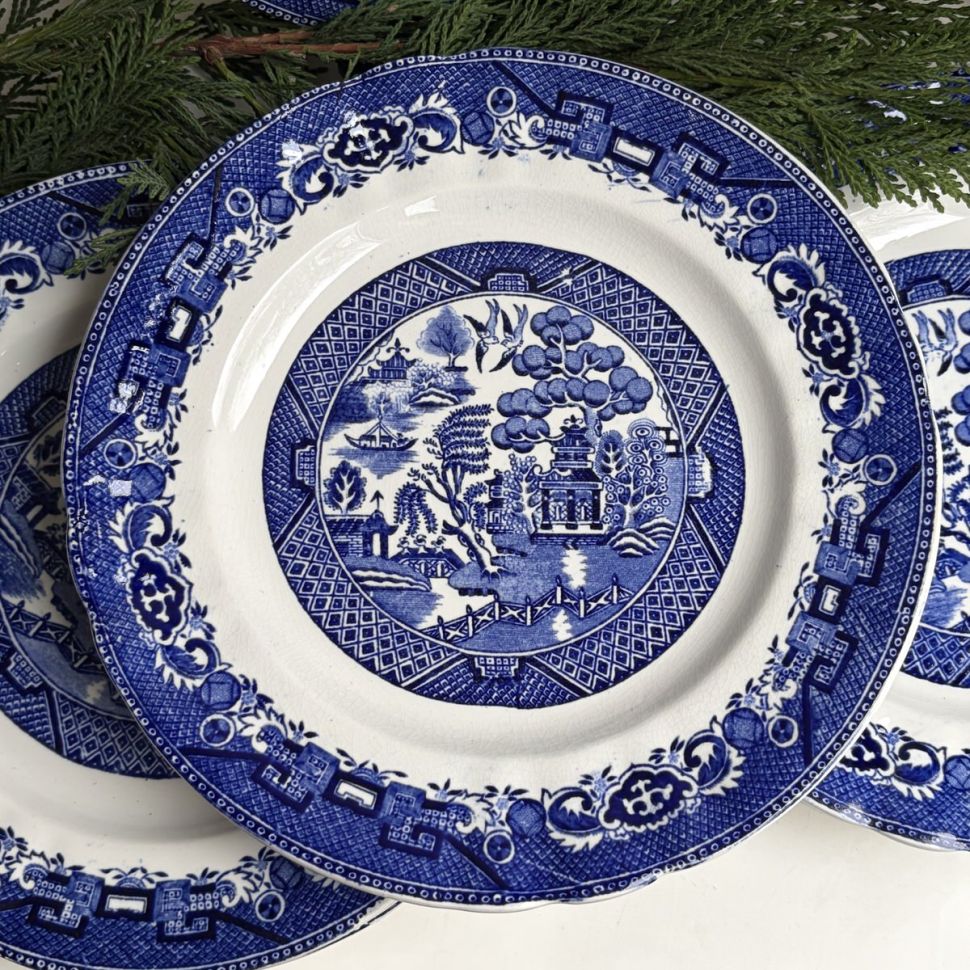 Тарелка Manufacture Imperiale et Royale de Nimy Willow 26 см Бельгия