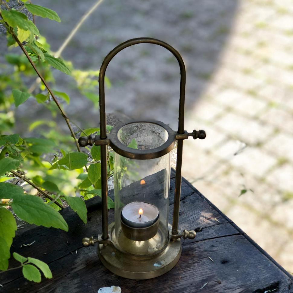 Подсвечник латунь в колбе Швеция