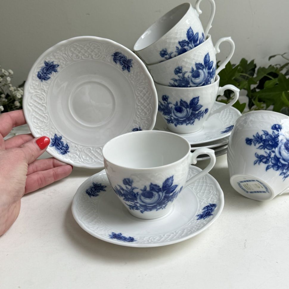 Чайная пара Schumann Arzberg 200 мл Германия кобальт