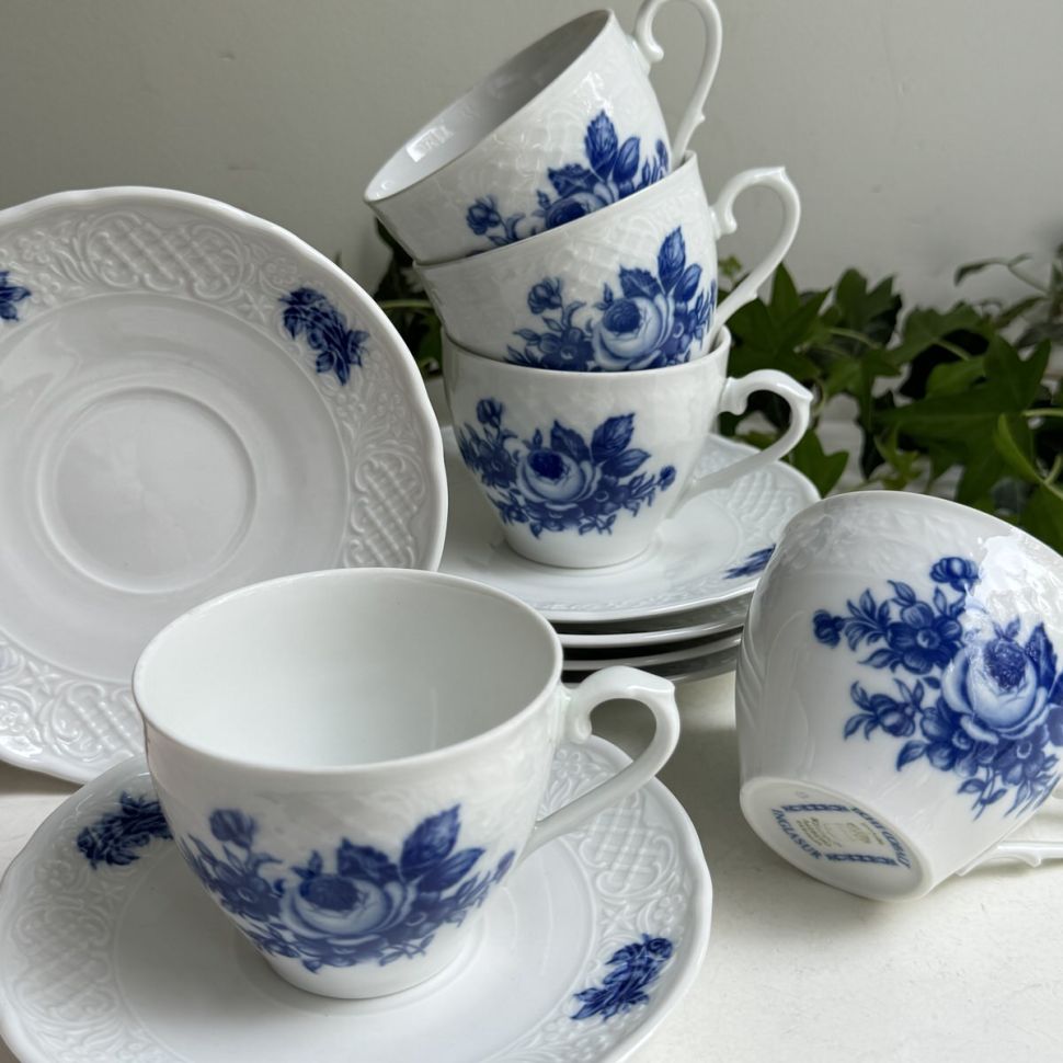 Чайная пара Schumann Arzberg 200 мл Германия кобальт