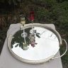 Поднос с зеркалом 50 см серебрение