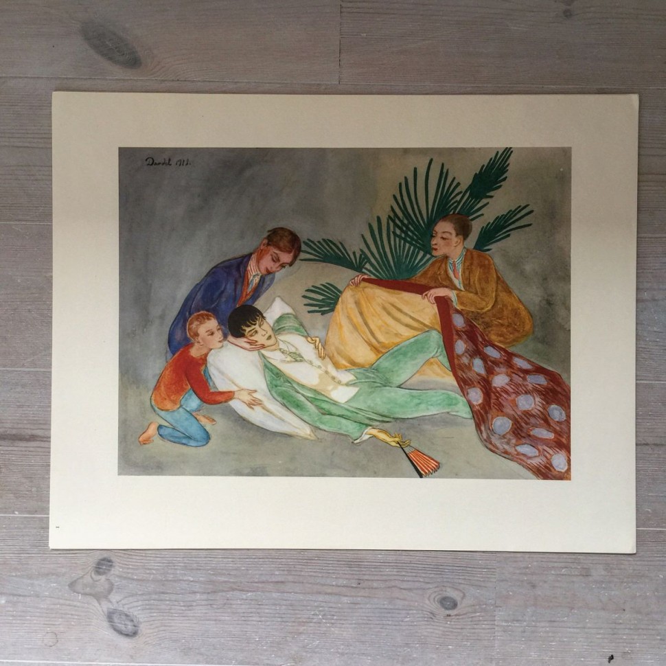Литография картины Nils Dardel 1918 год