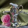 Чайник кофейник сахарница молочник набор 4 предмета фарфор серебрение