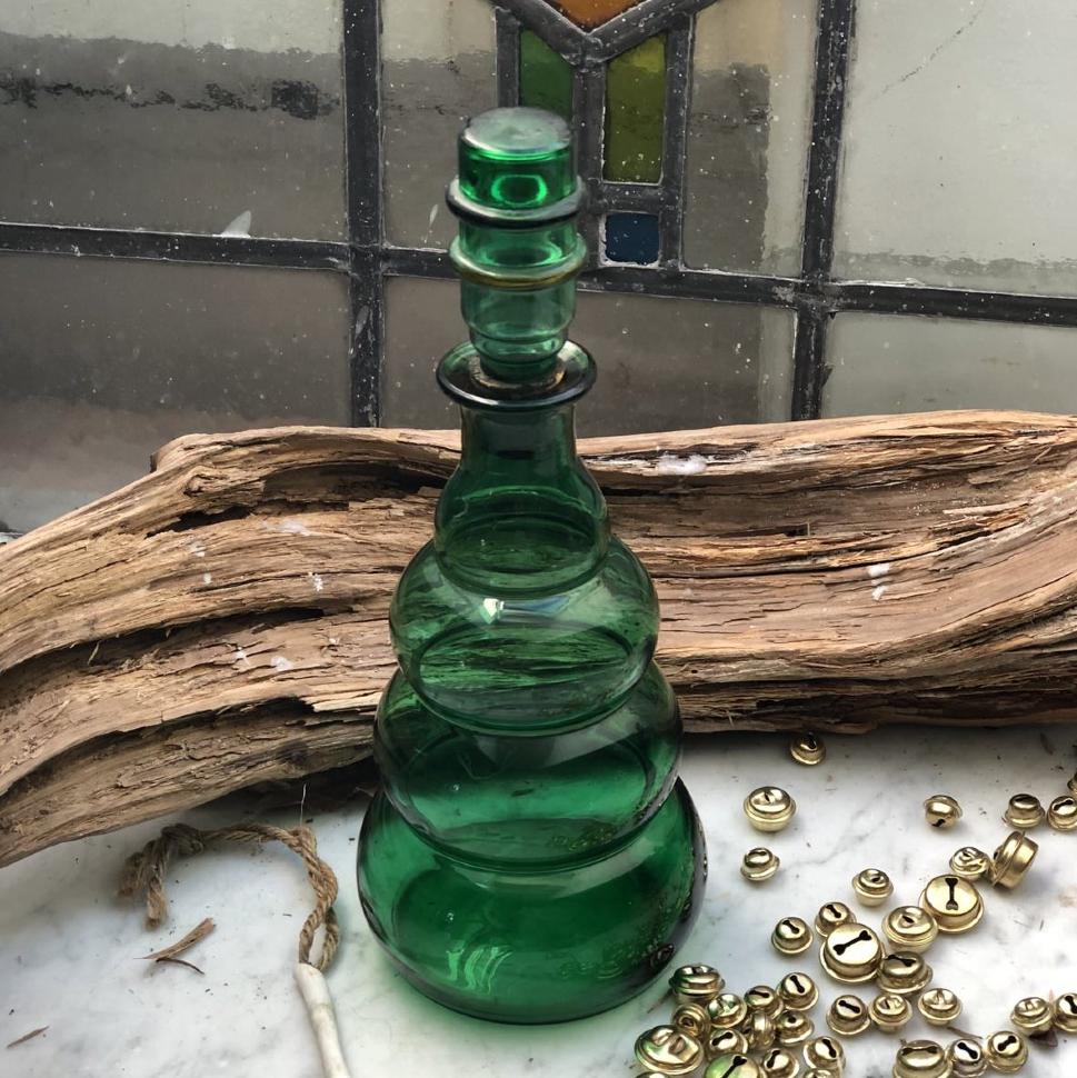 Графин с пробкой 0,5л зеленое стекло