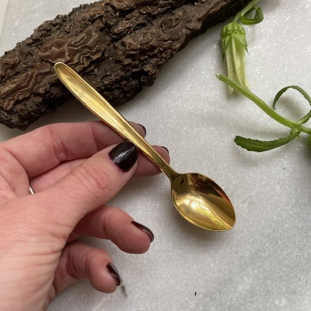 Ложка с золочением 24 kt, чайная