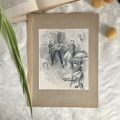 Литография 1912 г Война и Мир на картоне