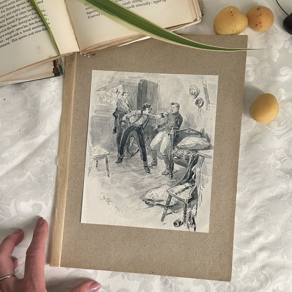 Литография 1912 г Война и Мир на картоне