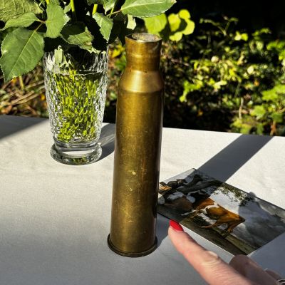 Ваза 20 см из гильзы латунь