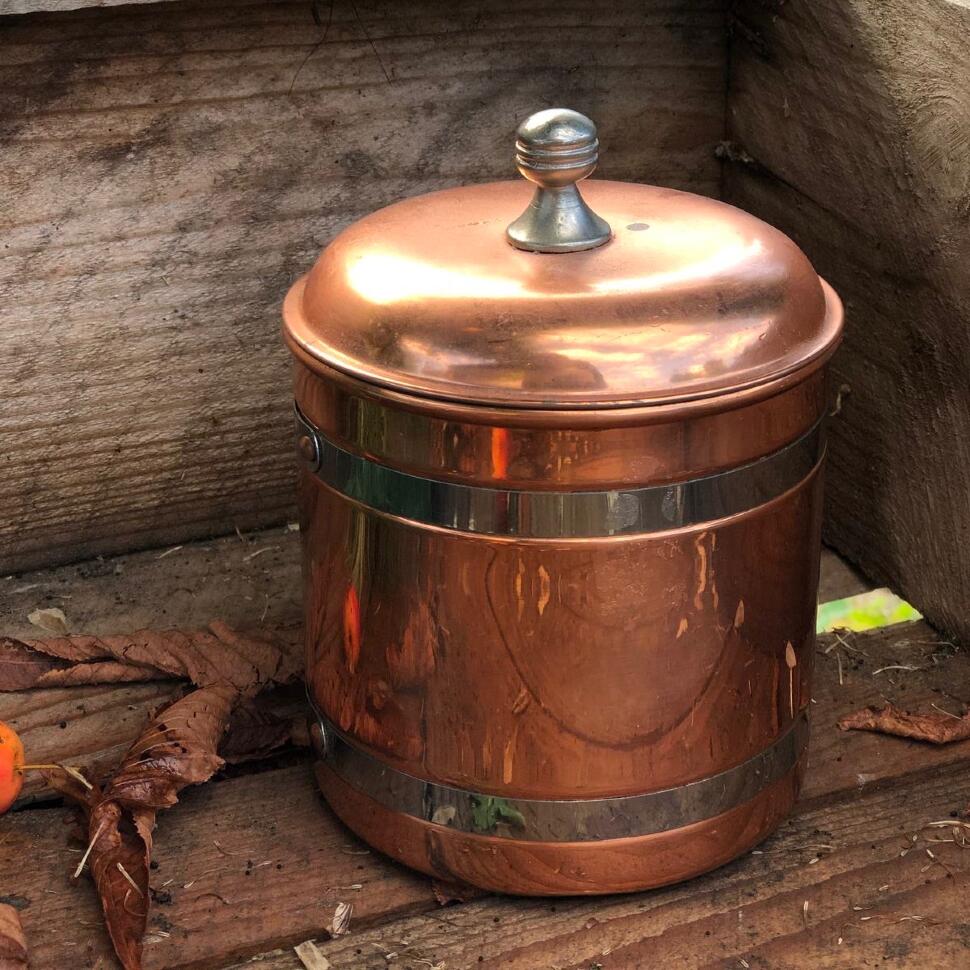 Банка для хранения 15 см медь