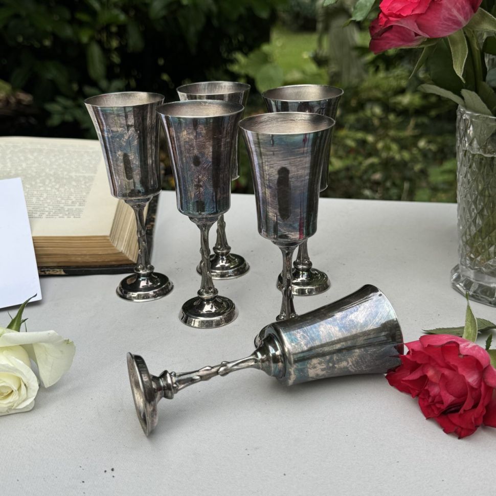 Рюмка на ножке 60 мл мельхиор серебрение 