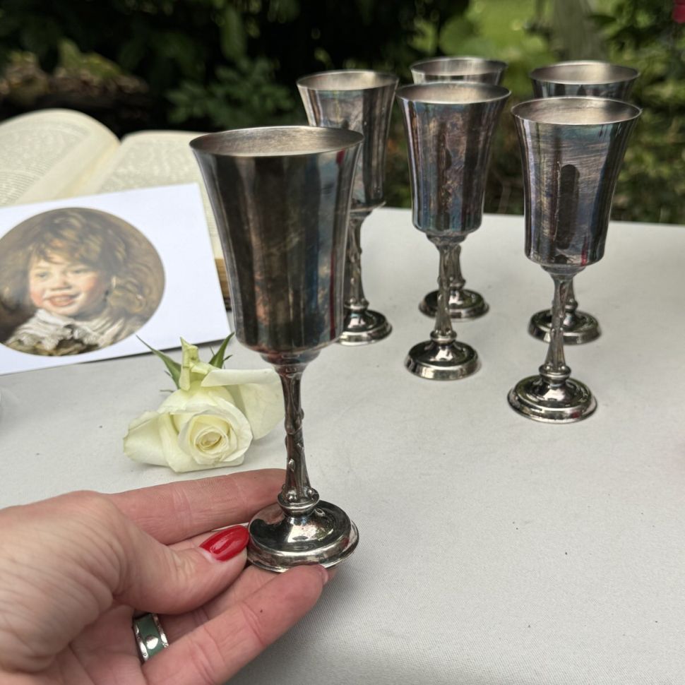 Рюмка на ножке 60 мл мельхиор серебрение 