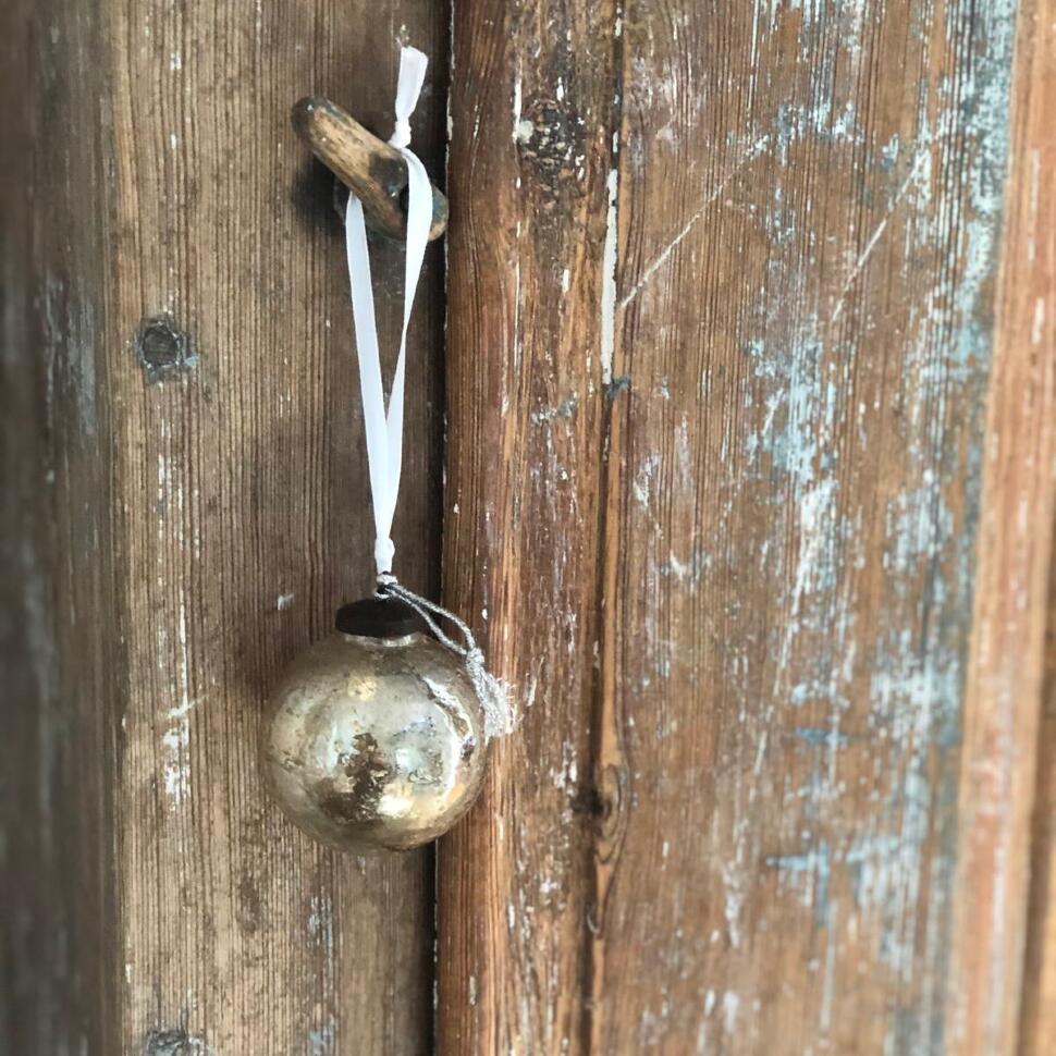 Шар елочный 5 см Золото стекло