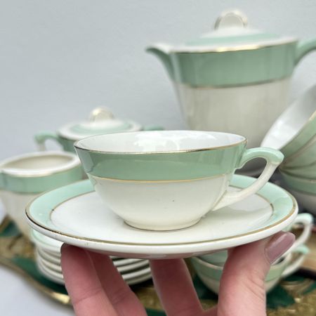 Кофейная пара Faïencerie d'Onnaing 120 мл Франция 100 лет