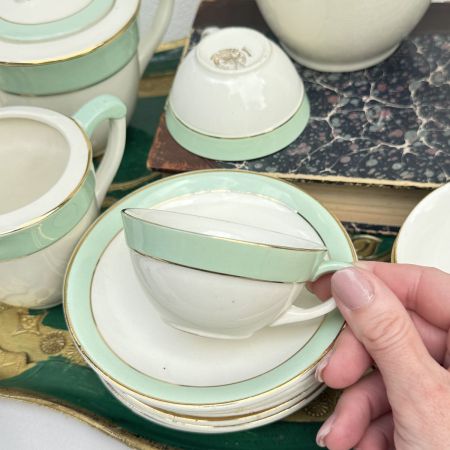 Кофейная пара Faïencerie d'Onnaing 120 мл Франция 100 лет
