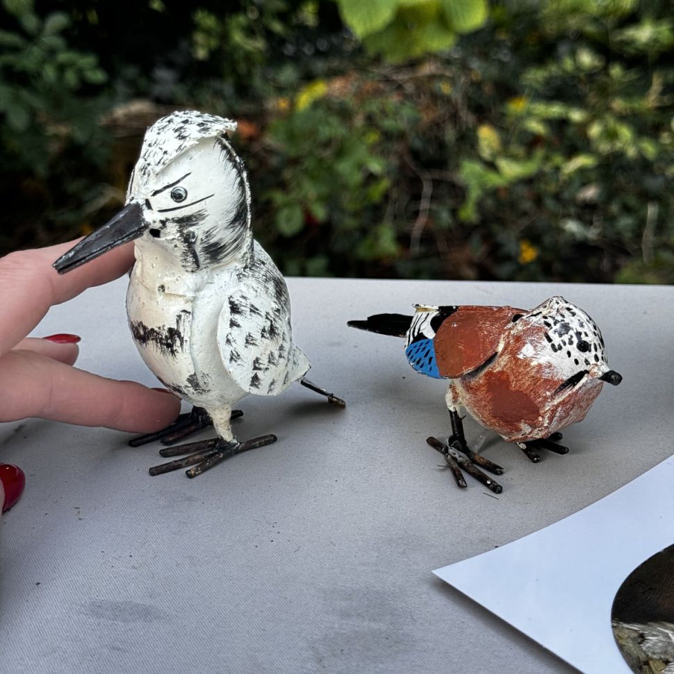 Статуэтка Дятел 11 см ручная ковка 