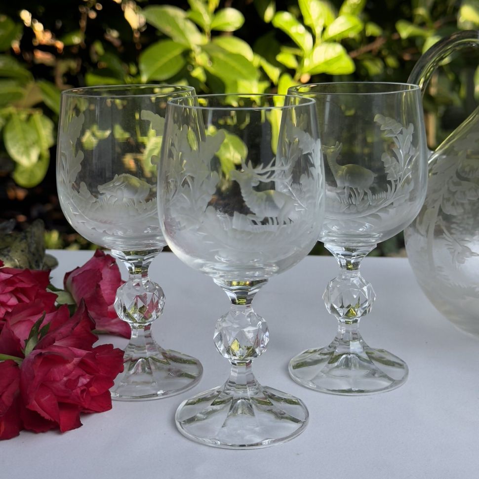 Бокал с гравировкой Кабан 240 мл хрусталь Австрия