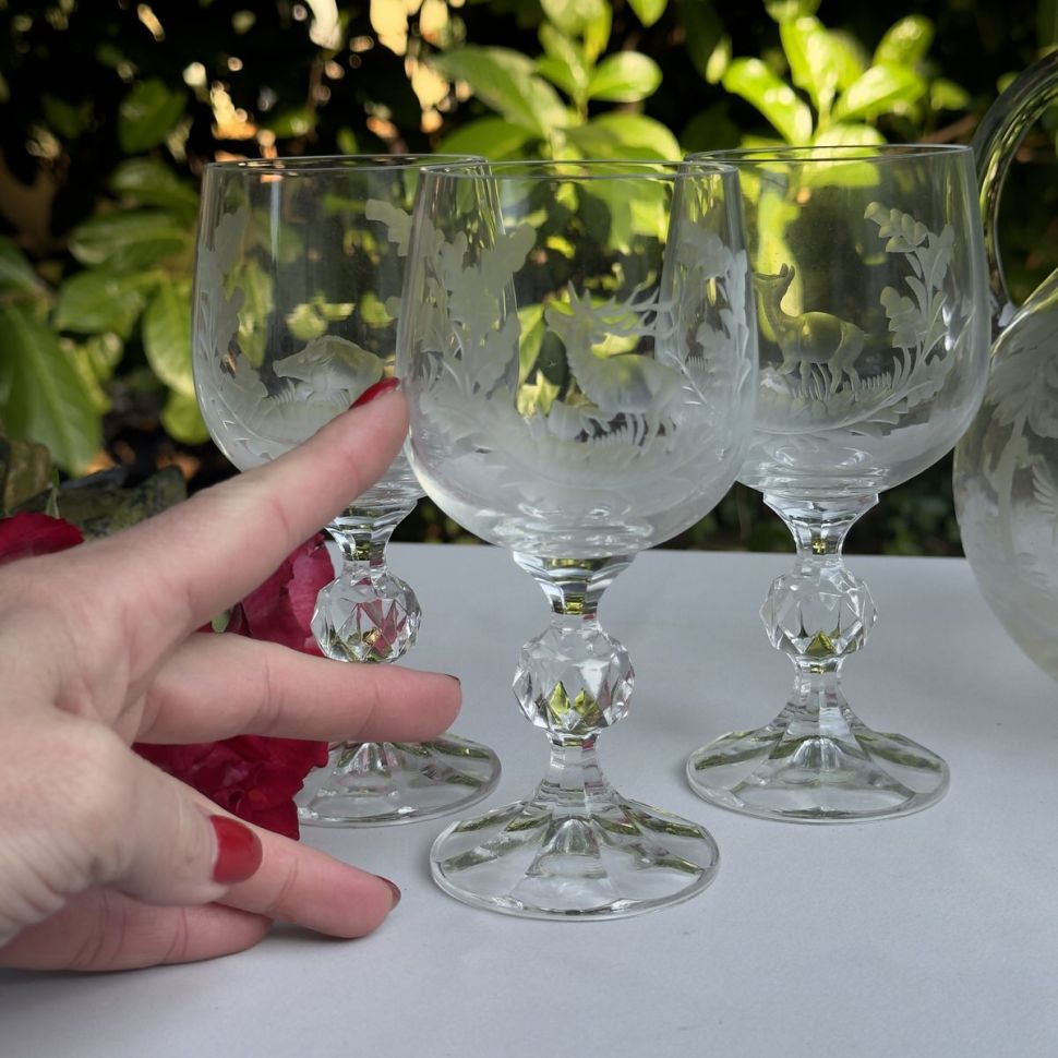 Бокал с гравировкой Кабан 240 мл хрусталь Австрия