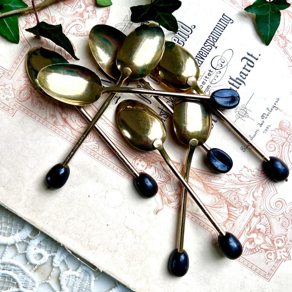 Ложка кофейная Кофе 11 см мидсенчури Франция