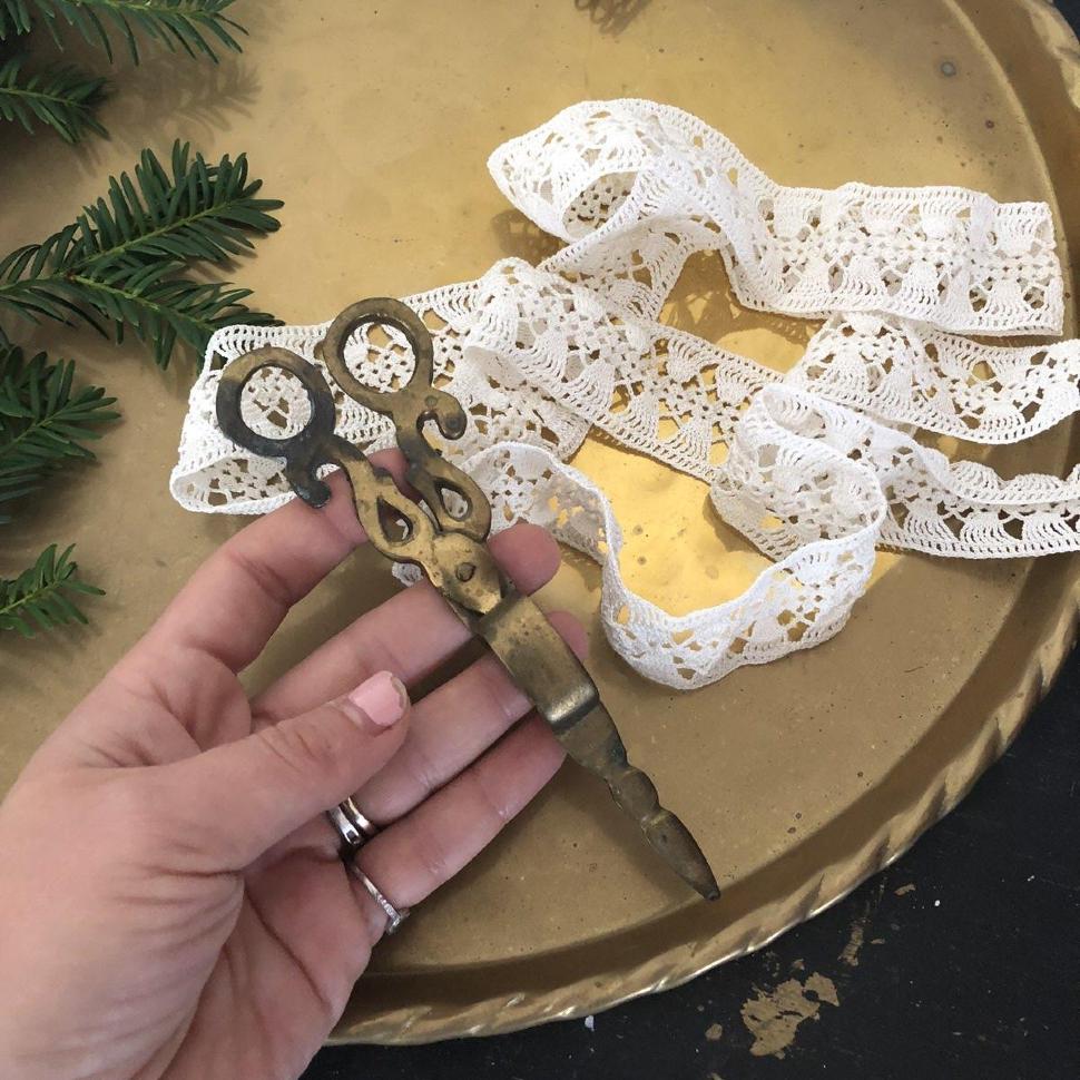 Фигурные ножницы для снятия нагара со свечи, латунь