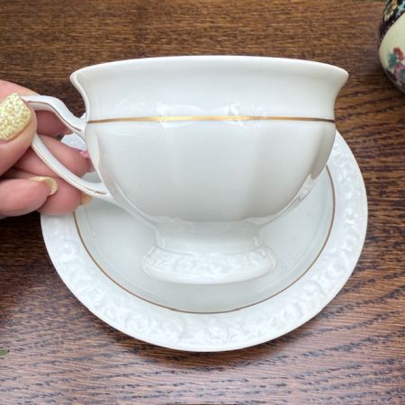 Чайная пара Rosenthal Classic с золотой каймой 200 мл Германия       