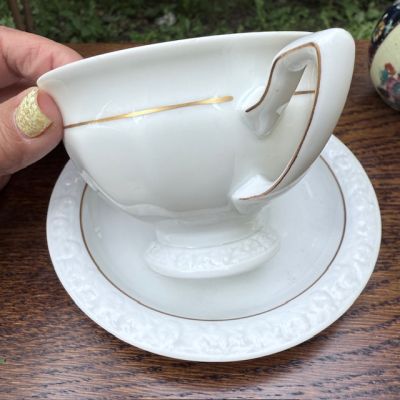 Чайная пара Rosenthal Classic с золотой каймой 200 мл Германия