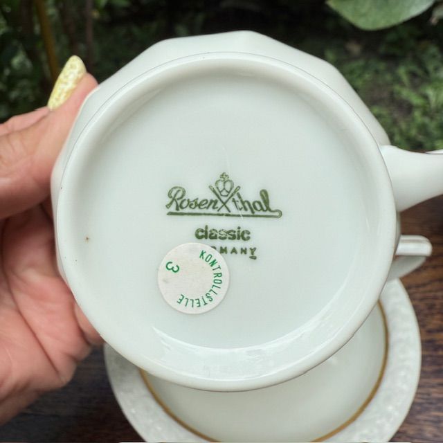 Чайная пара Rosenthal Classic с золотой каймой 200 мл Германия