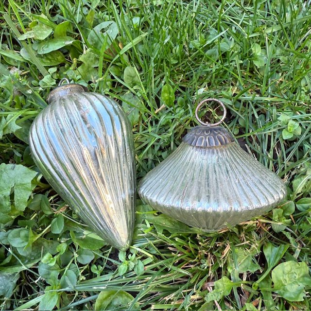 Елочная игрушка Зеркальная 9 см ручная работа