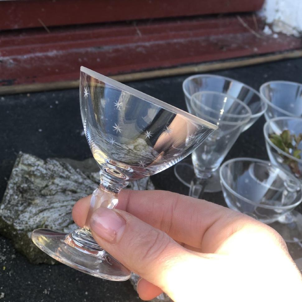 Рюмка на ножке Снежинки 50 мл хрусталь